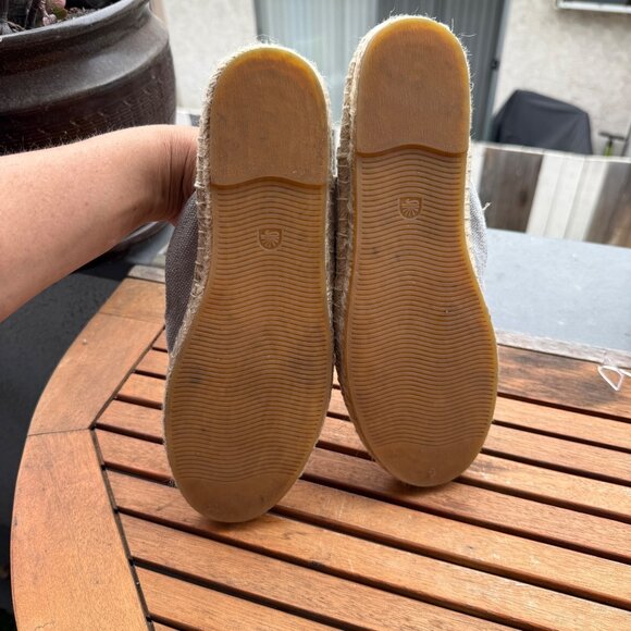 Soludos Womens Rainbow Embroidered Espadrille Mules Size 10 Grey Canvas Slip-On - Picture 7 of 7